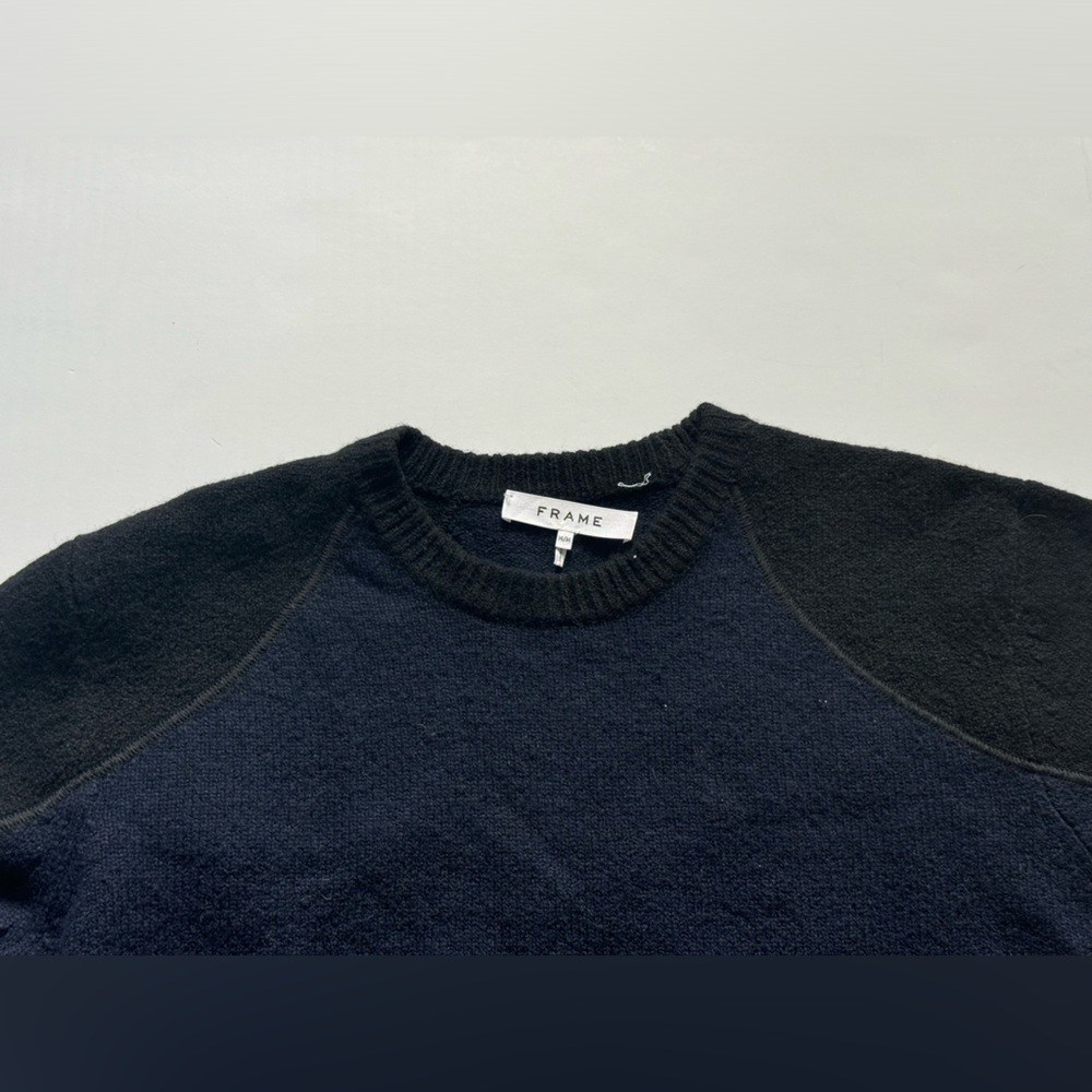 Frame Wool Crewneck Sweater In Navy Multi Size M - image 6